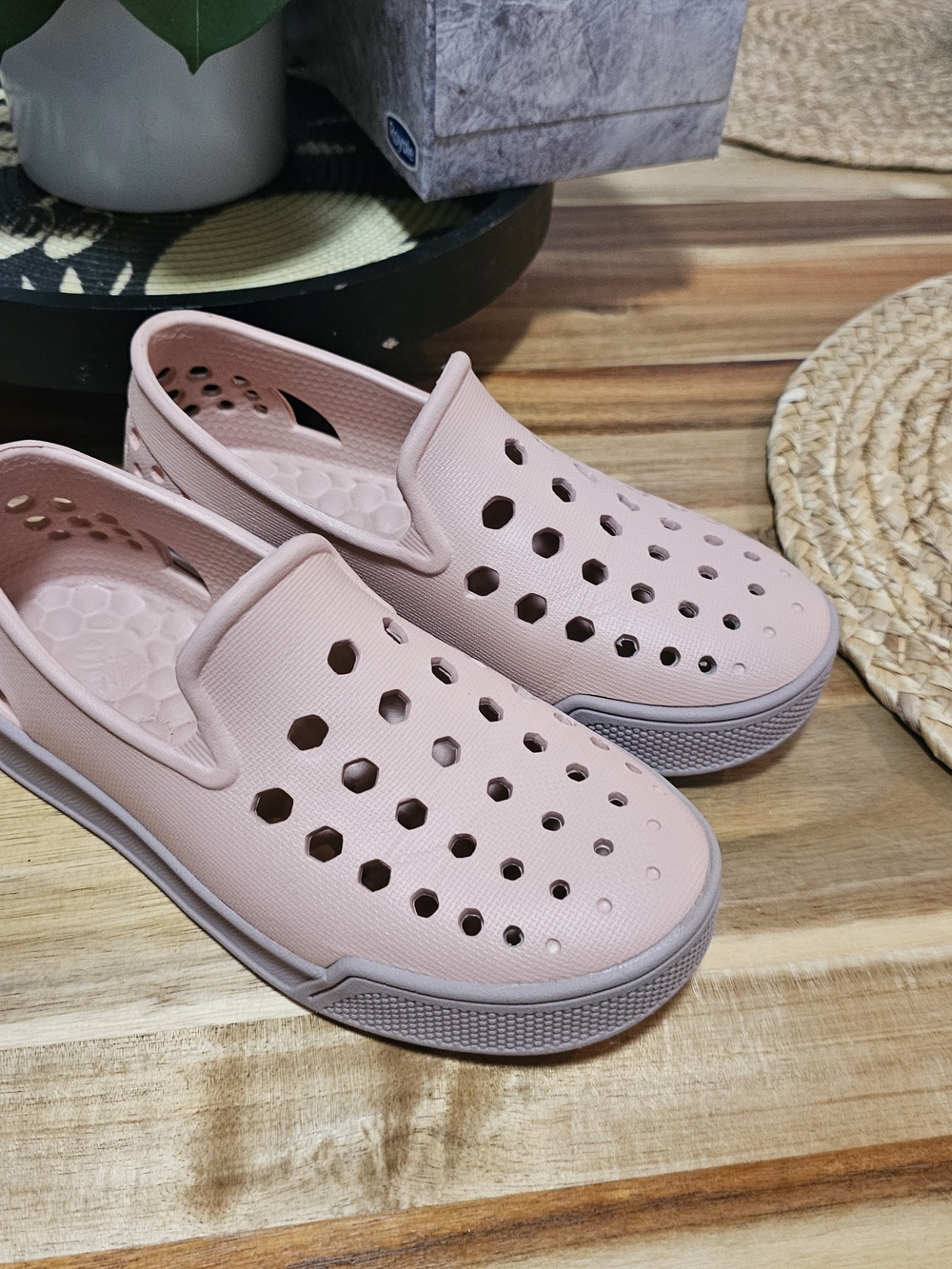 Kids Slip-On Perforated Clog - Blush Pink